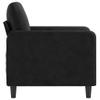 Willood Recliner Armchair with Padded Seat and Armrests, Black Velvet, 60 cm view 4