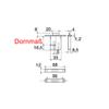 Holzando Furniture Mortise Lock with Key 0012Q-3015, Left, 25 mm Backset, 45 mm Stem Length view 3