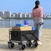 Gardlov Folding Utility Wagon with Wide Wheels for Garden, Beach and Outings, with Brake, Adjustable Handle, 100 kg Capacity, 75 L view 3