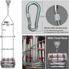 Emergency Fire Escape Rope Ladder for 3–10 Floors, Reusable Flexible Aluminum-Alloy Steel-Wire Ladder with Hooks, 65 ft/20 m view 2