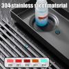 NJDQFA Rectangular Shower Drain with Hair Strainer, Stainless Steel, 8 x 60 cm view 4