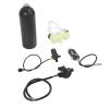 Jiawu Mini Scuba Tank, Portable Pressure Reducer, 2 L Refillable Diving Oxygen Tank for Underwater Exploration (Black) view 2