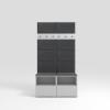 RAVIO NELA III Hallway Set with Upholstered Panel, 100 cm, White and Dark Gray (Trinity 15) view 3