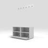RAVIO NELA III Hallway Set with Upholstered Panel, 100 cm, White and Dark Gray (Trinity 15) view 4
