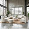 novely Clearance KAMEN Melange Upholstery Fabric with Subtle Shimmer, 1 Linear Meter | Color: 01 White-Gray view 2