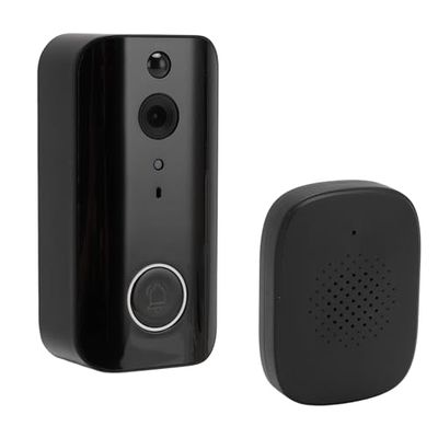 Denash 1080P Wireless Video Doorbell Camera with 2-Way Talk, PIR Motion Detection, IR Night Vision, Voice Changer, 4000 mAh, for Seniors