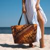 SSIMOO Dinosaur-Pattern Beach Bag, Black, One Size view 2