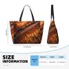 SSIMOO Dinosaur-Pattern Beach Bag, Black, One Size view 4