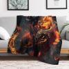 PAZZK Tiger Plush Fleece Throw Blanket, 100 x 130 cm view 2