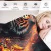 PAZZK Tiger Plush Fleece Throw Blanket, 100 x 130 cm view 3