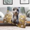 Donkey Plush Flannel Throw Blanket, Soft Fleece, Warm, Easy-Care, Durable, 100 x 130 cm view 2