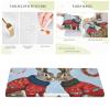 BEIVGOXL Square Rabbit-Pattern Tablecloth, 152 cm, Oil-Resistant, Waterproof Kitchen Table Cover, 73 x 150 cm, for Holidays, Parties, Dinners, Weddings and Baby Showers view 3