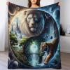 PAZZK Tiger Fleece Blanket, Super Soft Plush Throw for All Seasons view 1
