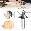 WOBLLMX 12 mm Shank Roundover Router Bit, 8 mm Radius, Top Bearing view 2