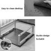 GWWBD Multifunctional Folding Low Bamboo Table, Japanese-Style Square Tea Table with Folding Legs, Household Folding Table, Small Dining Table, Children's Art Table (Size: 70 x 70 x view 4