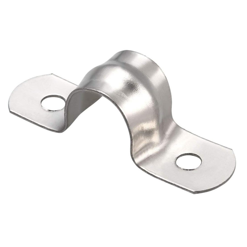 Unifizz 12 mm Rigid Conduit Strap, 2-Hole U-Bracket, Cable Clamp, 304 Stainless Steel, 20-Pack