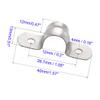 Unifizz 12 mm Rigid Conduit Strap, 2-Hole U-Bracket, Cable Clamp, 304 Stainless Steel, 20-Pack view 2