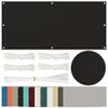 Waterproof 5 x 5 m Rectangular Sun Shade Sail with Eyelets, Black view 1