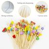 ELEpl 300-Pack 12 cm Wooden Cocktail Picks, Finger Food Skewers, Mixed Styles view 3