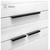 CSHWXY Cabinet Handles, Drawer Knobs, Black/Silver, Concealed Stainless Steel, 150 mm view 4