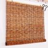 Bamboo Roller Blind for Indoor Windows, Privacy Shade, No Drilling, Natural, 100 x 210 cm view 1