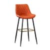 Modern Upholstered Bar Stool, 73 cm Seat Height, Brown view 1