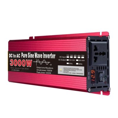 Pure Sine Wave Inverter, 3000 W, 24 V DC to 220 V AC, LED Display