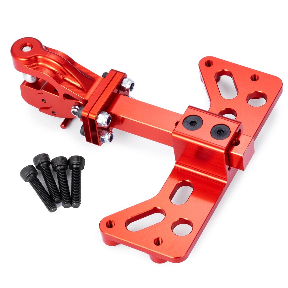 AXSPEED Aluminum Tow Hook and Shackle for Axial SCX6 AXI05000 1:6 RC Car, Red