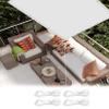 Waterproof Sun Shade Sail with Ropes, 5.5 x 6.5 m, White view 1