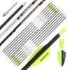 surwolf 32" Pure Carbon Arrows, Spine 300–1000, for Recurve and Compound Bows, 12-Pack view 1