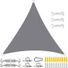 Triangle Sun Shade Sail, Waterproof, 5 x 5 x 5 m, 95% UV Block, Gray, Includes 3 Ropes view 1