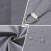 Triangle Sun Shade Sail, Waterproof, 5 x 5 x 5 m, 95% UV Block, Gray, Includes 3 Ropes view 2