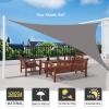 Triangle Sun Shade Sail, Waterproof, 5 x 5 x 5 m, 95% UV Block, Gray, Includes 3 Ropes view 3