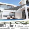 Triangle Sun Shade Sail, Waterproof, 5 x 5 x 5 m, 95% UV Block, Gray, Includes 3 Ropes view 4