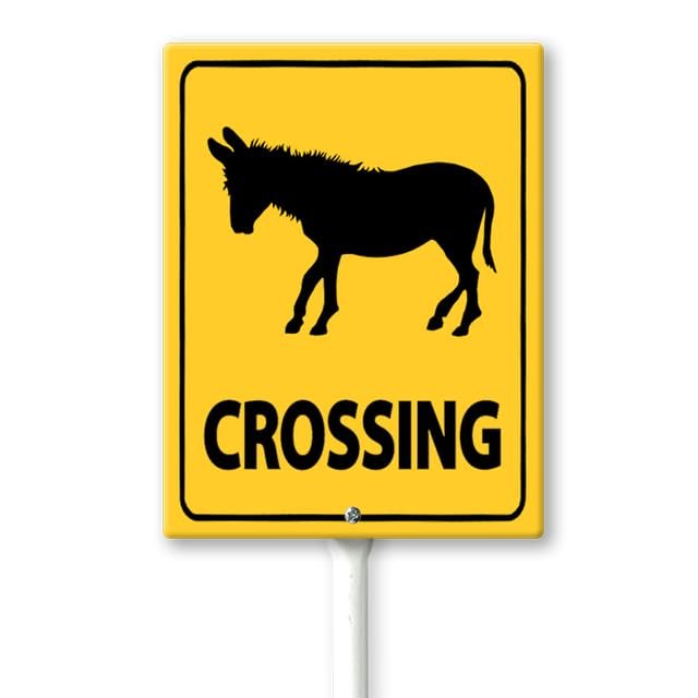 Geroclonup Sign with Metal Stake, 11.7 x 15.2 cm, Durable Aluminum Sign for Outdoor Use, Waterproof Yard Decoration