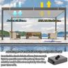 Customizable Rectangular Sun Shade Sail 45 x 350 cm, 98% UV Protection, Sky Blue view 4