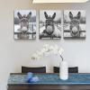 WQBQKKX Set of 3 Animal Canvas Prints, Cute Funny Animals, Black and White, 20 x 30 cm Each, Framed view 2
