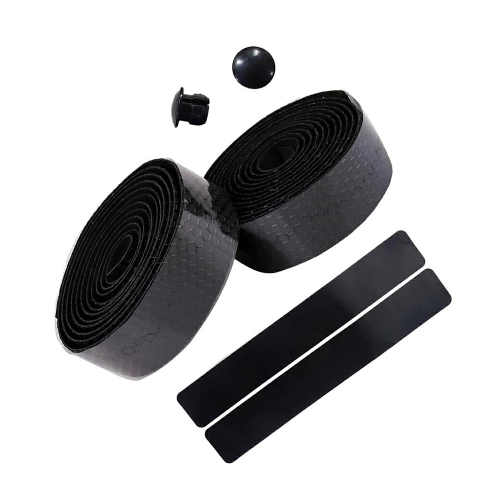 tuwiwol Non-Slip, Wear-Resistant Silicone Handlebar Tape with Accessories, Black