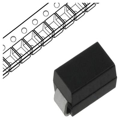 5-Pack SMAJ7.0CA-13-F Bidirectional TVS Diodes, 400 W, 7.78–8.6 V, 33.3 A, SMA
