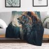 PAZZK Lion Fleece Blanket, Super Soft Plush Throw, 180 x 200 cm view 2