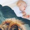 PAZZK Lion Fleece Blanket, Super Soft Plush Throw, 180 x 200 cm view 4