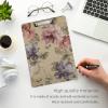 Pretty Large Purple Flower Clipboards, Letter Size, for Nurses, Teachers and Projects, 22.9 x 2.5 cm, with Low-Profile Metal Clip view 2