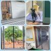 Magnetic Fly Screen Door 215 x 195 cm, Black, No-Drill Adhesive Installation view 4