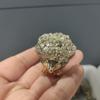 MCQWOMFQAK 1-Piece Natural Quartz Crystal Pyrite Carved Hedgehog Stone view 3