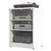 HiFi Audio Cabinet, 3-Tier, White, 60 × 50 × 80 cm view 1