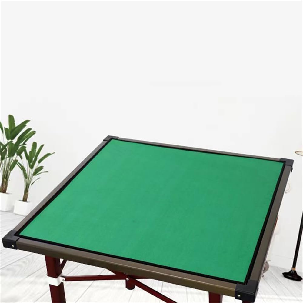 BeLongsYou Mahjong Mat, Non-Slip Table Cover, Green, 80 x 80 cm