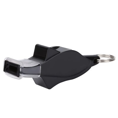 NDNCZDHC ABS Soccer Referee Whistle with Lanyard and Mouth Guard, Black, 2.4 x 1 x 0.7 in