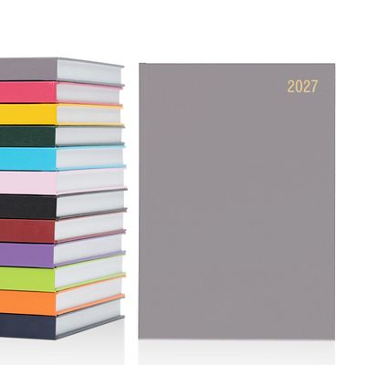 2027 Daily Planner, A5, One Page per Day, Hardcover, Lined, Light Gray