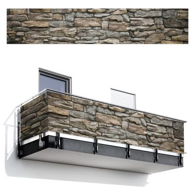 MuchoWow Single-Sided Balcony Privacy Screen, Large Terrace Garden Fence