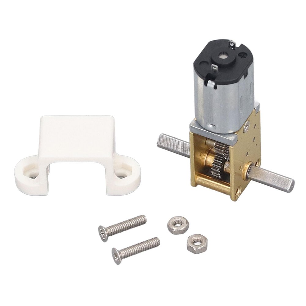 DC Worm Gear Motor, High-Density Metal Gearbox, 34 RPM, Zinc Alloy and Brass, 1:18 Reduction Ratio